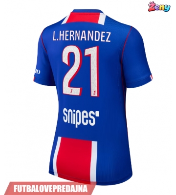 Lacne Ženy Futbalové dres Paris Saint-Germain Lucas Hernandez #21 2026-27 Krátky Rukáv - Domáci